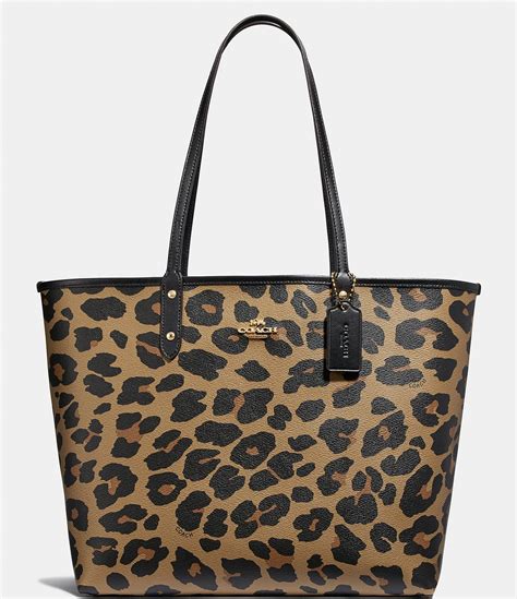 coach animal print bag|coach leopard print tote bag.